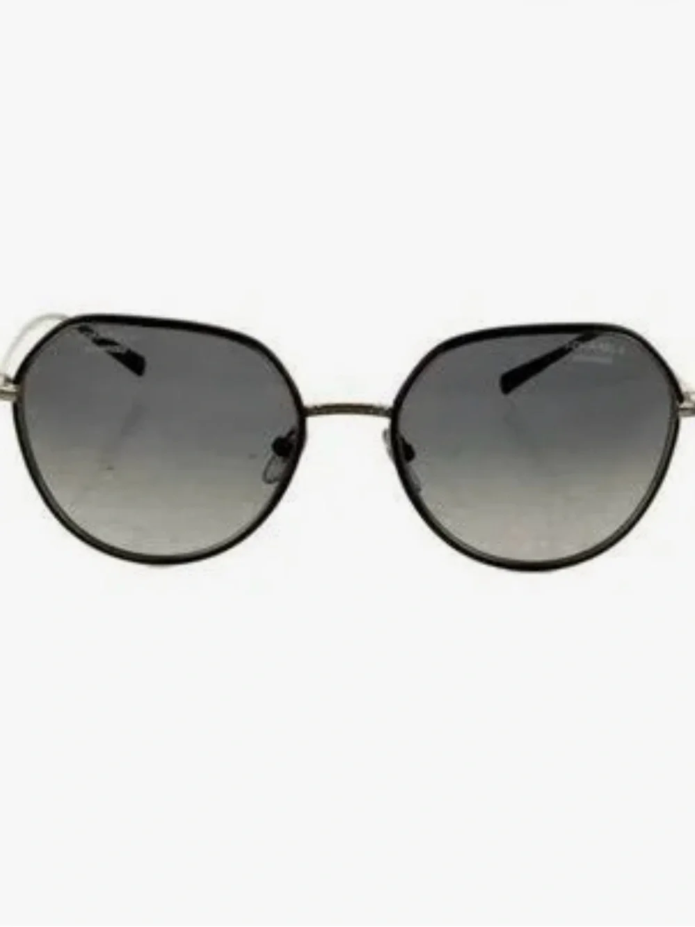 CHANEL - Interlocking CC Logo Oversize Sunglasses in Black/Gold Style #4251-J
